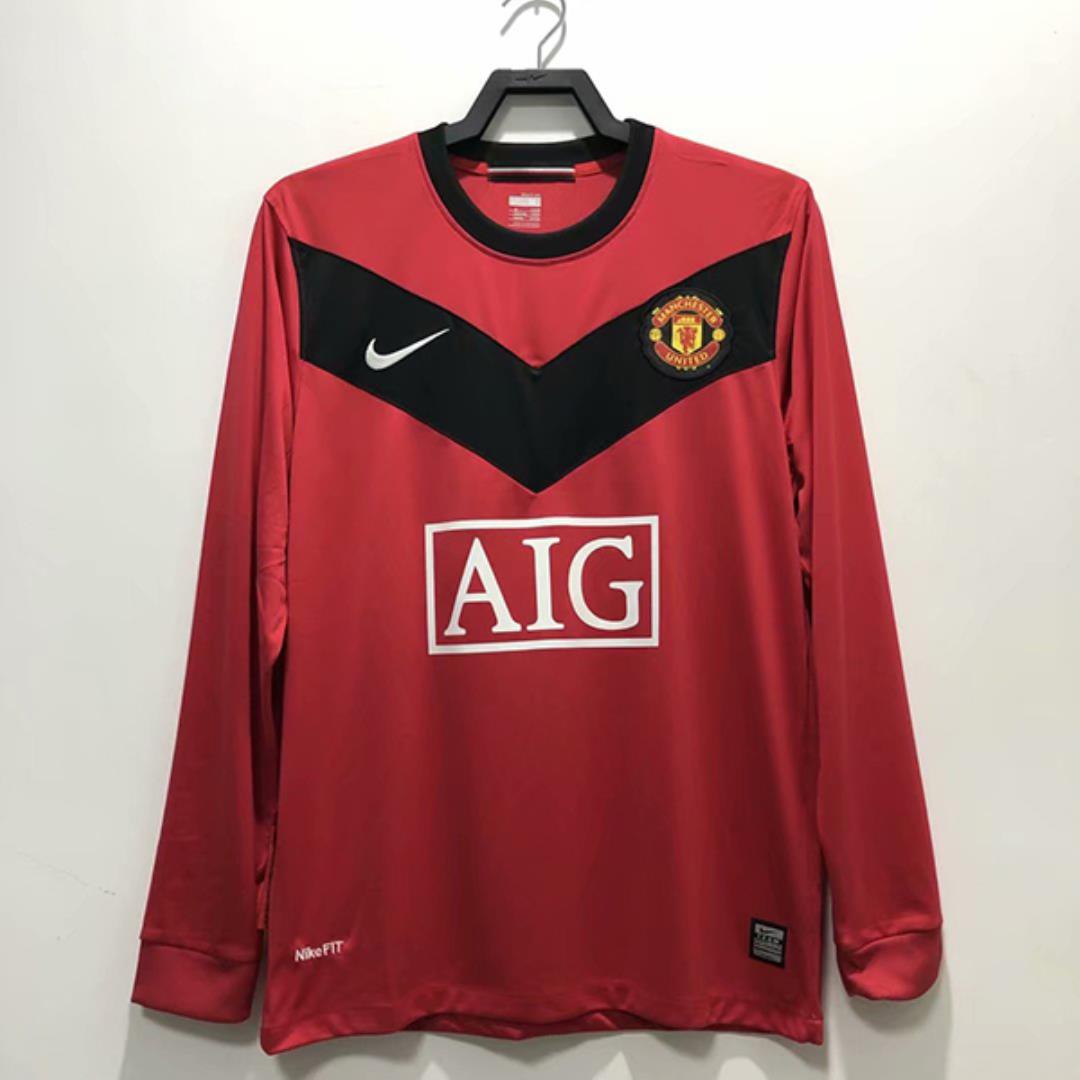 Manchester United Retro 09-10 Home Long Sleeve Jersey